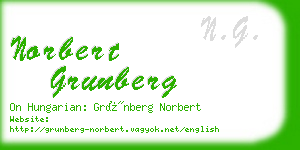 norbert grunberg business card